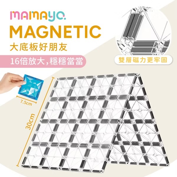 【𝐦𝐚𝐦𝐚𝐲𝐨】磁力片-大底板好朋友 (2pcs)
