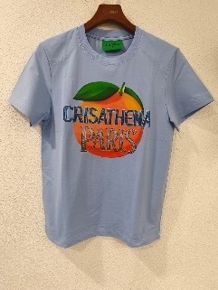 Crisathena Orange T-Shirt in Lt.Blue,Orange CT-CH2629-BLU_ORG-M