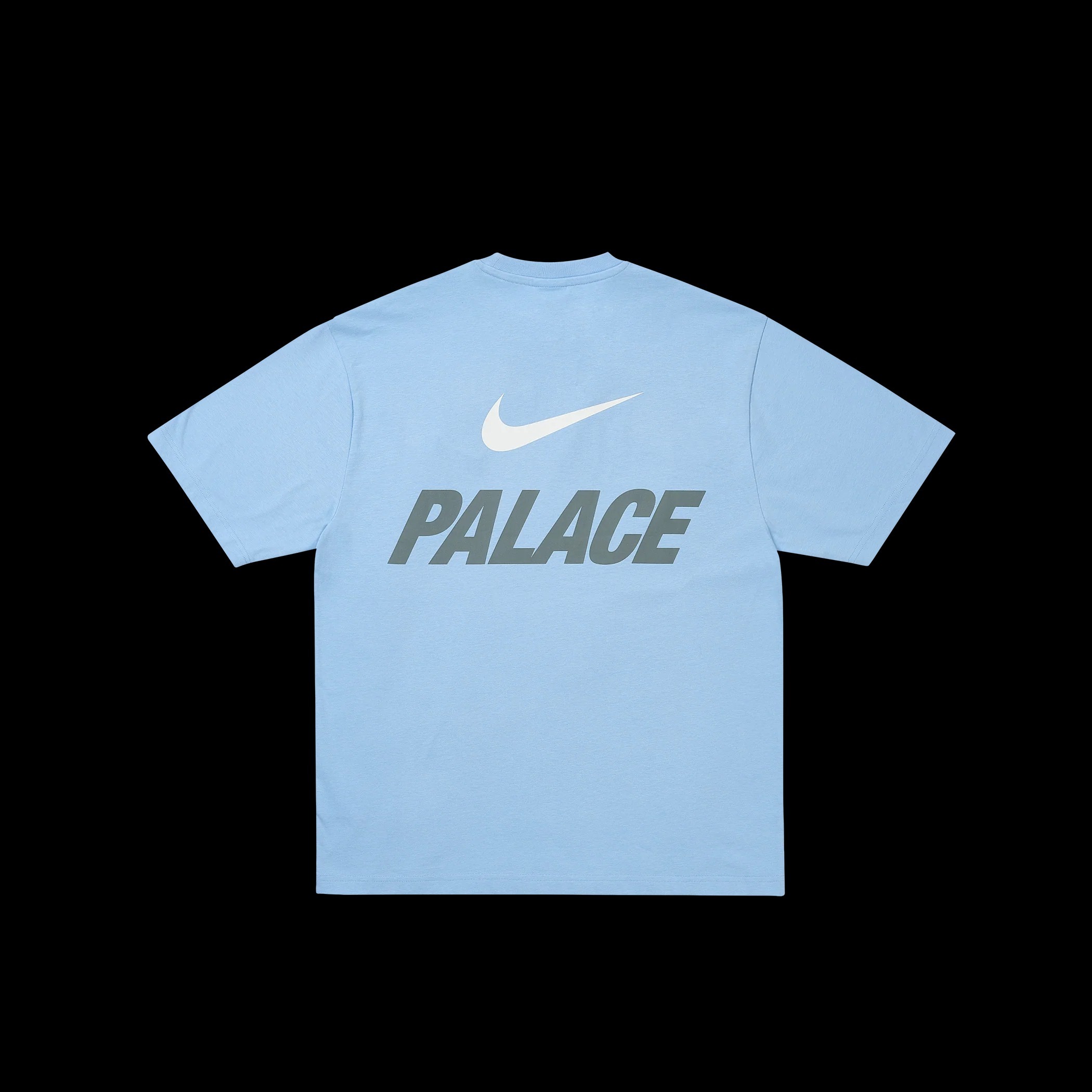 PALACE NIKE FONT SWOOSH T-SHIRT SKY BLUE | PALACE SKATE
