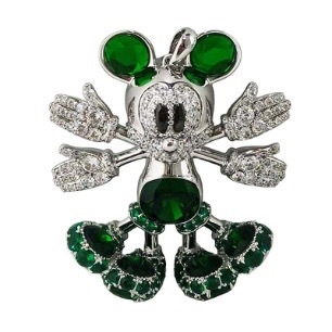 Crisathena X Snowangel Mickey Pendant in Black,Green CT-CJ-MICKEY-WHT_GRN-M