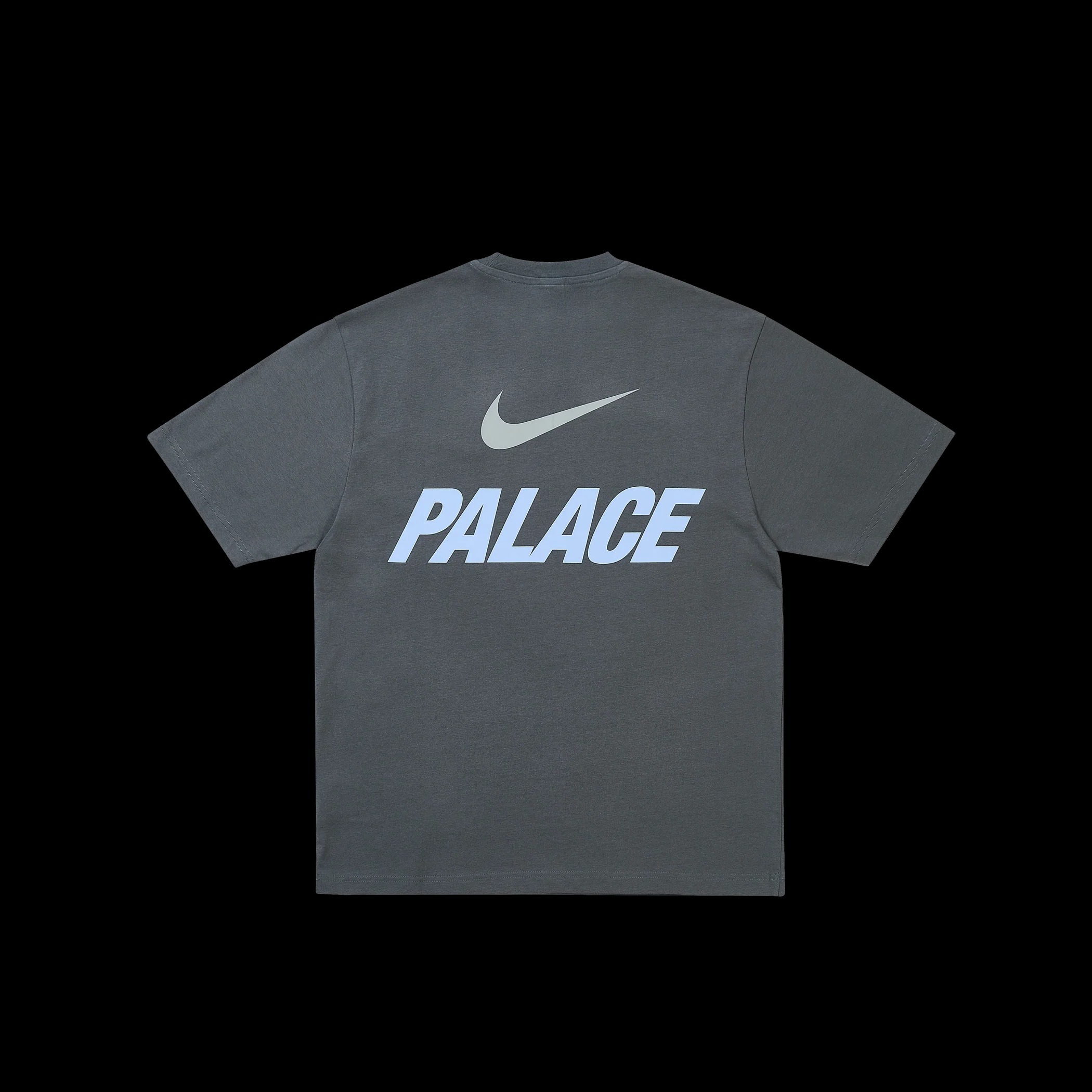 PALACE NIKE FONT SWOOSH T-SHIRT CHARCOAL | PALACE SKATE