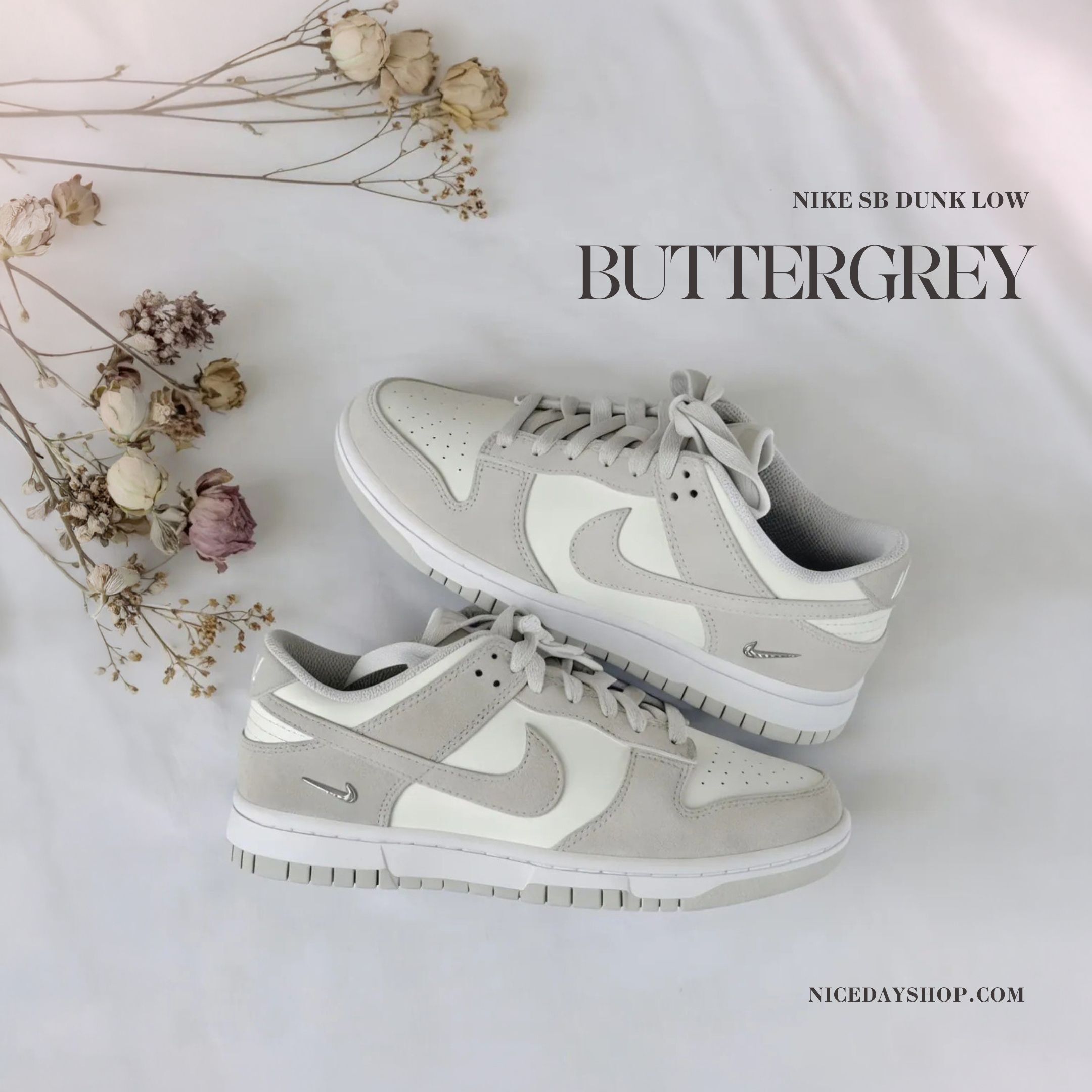 NICEDAY 現貨 Nike Dunk Low Suesd 米灰 米色 麂皮 小勾 米白 奶油白 IO4244-105