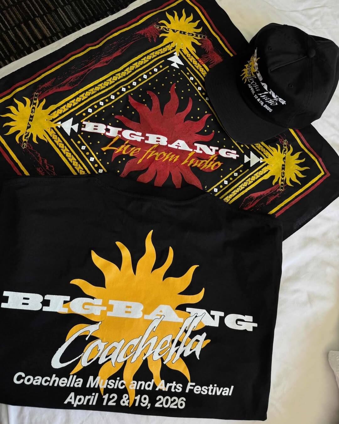 BIGBANG Sundaze Coachella 2026 科切拉 Black Tee 限定紀念商品 短T 老帽