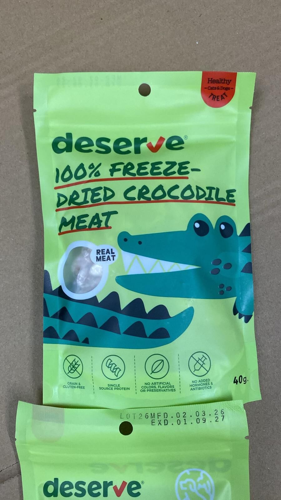 現貨 TH Deserve 100%冷凍乾燥鱷魚肉寵物零食（F)