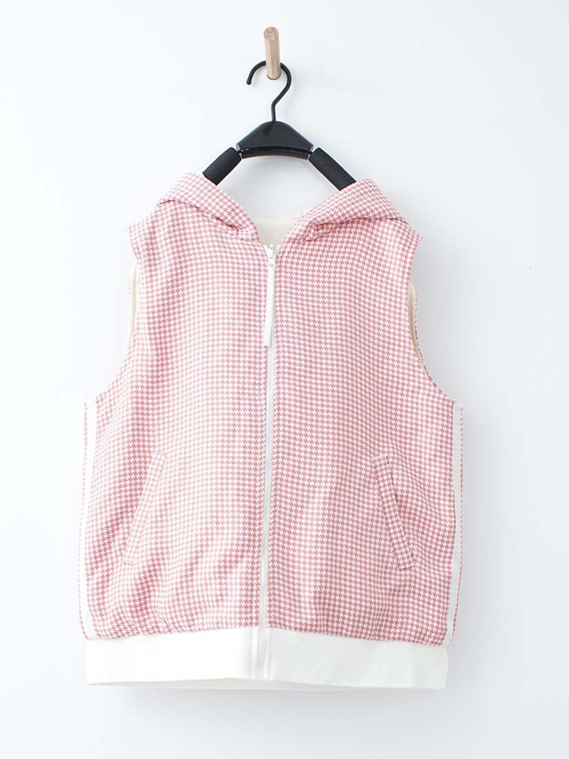 千鳥格顯瘦雙面穿運動風背心