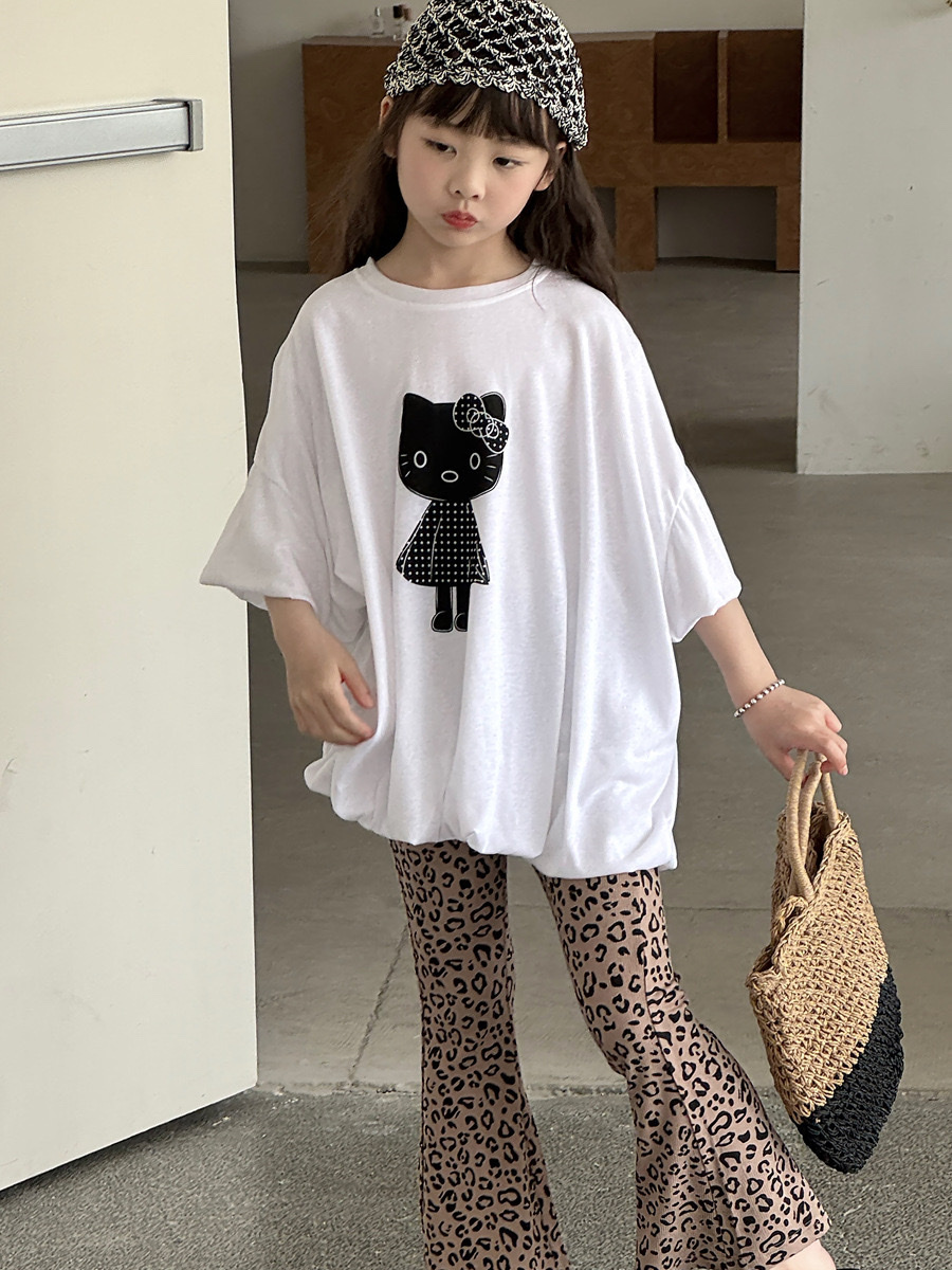 點點小貓花苞中長版上衣