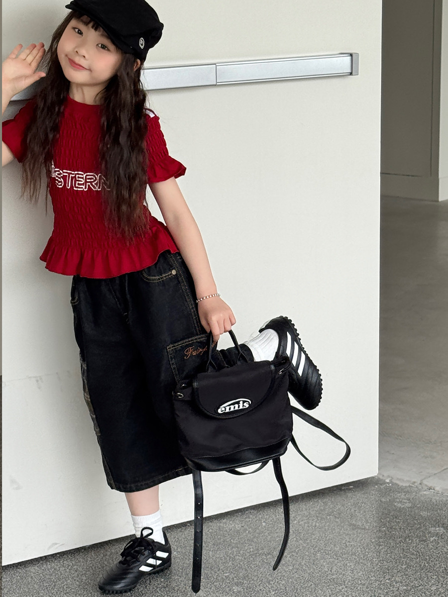 夏季皺摺花邊設計感上衣