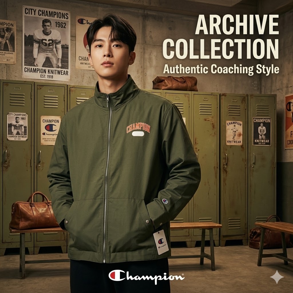 【現貨】Champion H041105 男士立領拉鍊運動夾克外套
