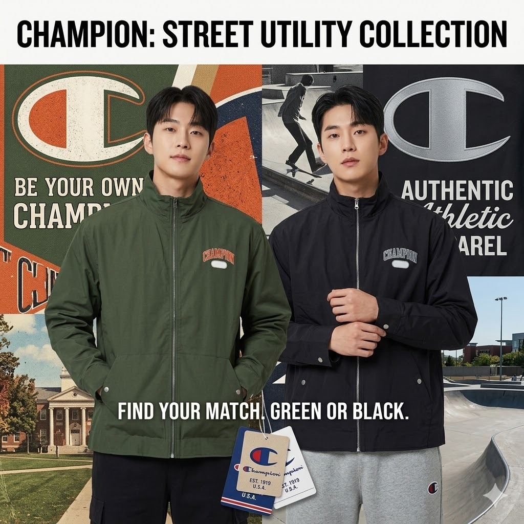 【現貨】Champion H041105 男士立領拉鍊運動夾克外套