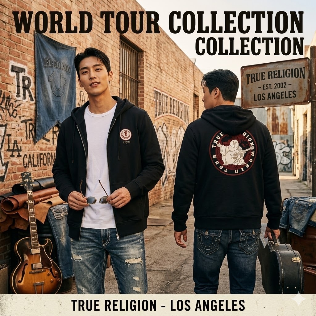 【現貨】True Religion H041132 男士連帽拉鍊開襟衫