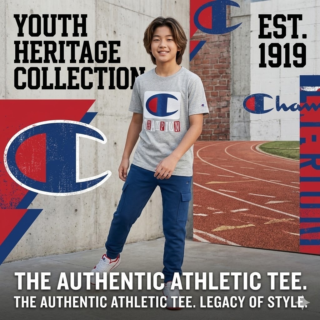 【現貨】Champion H041145 童裝圓領短袖 T 恤