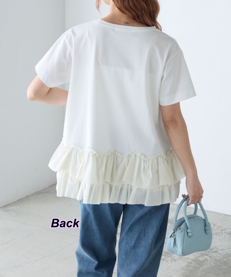 260414 新款日系女裝2 層ruffle 接觸冷感防UV 上衣/ 多色