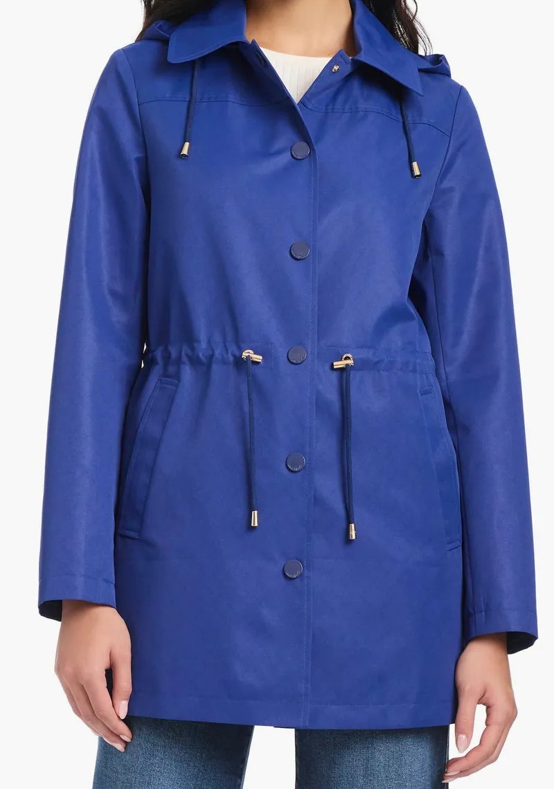 【現貨】kate spade H041165 女士連帽中長款防風雨衣外套