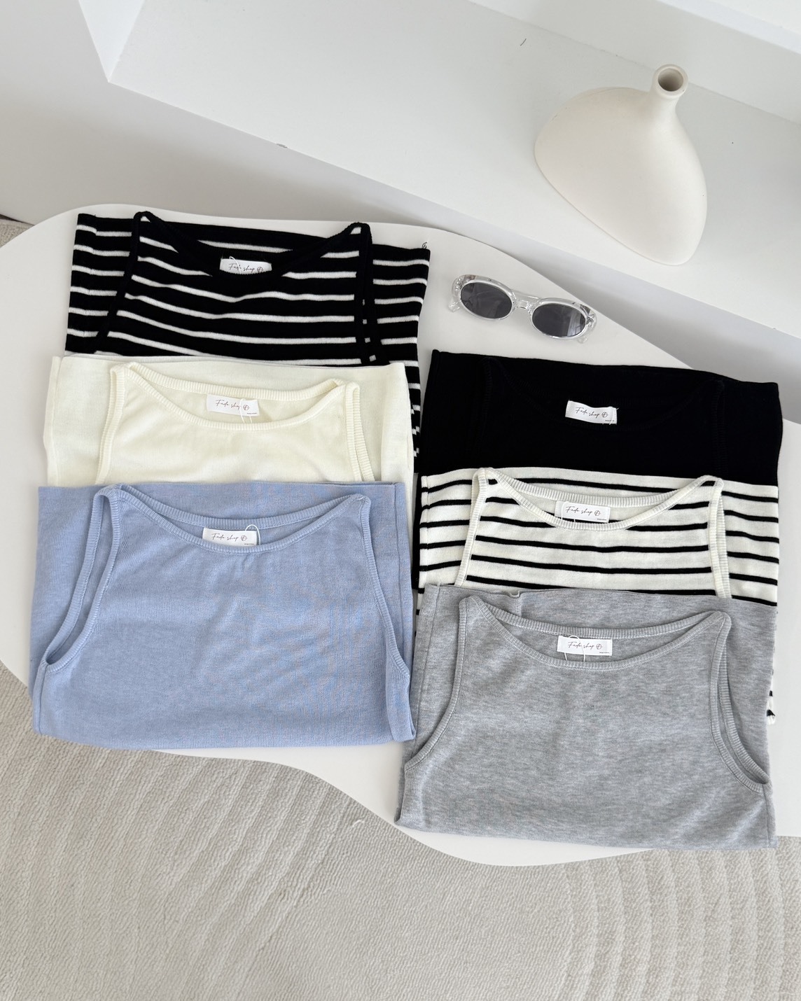 法朵Fado shop｜日常序曲削肩針織背心 1105001 六色