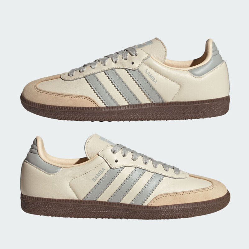 （連線代購商品）女鞋 ADIDAS ORIGINALS SAMBA OG 'CREAM GREY' 奶油灰 低筒 休閒鞋【JH7299】