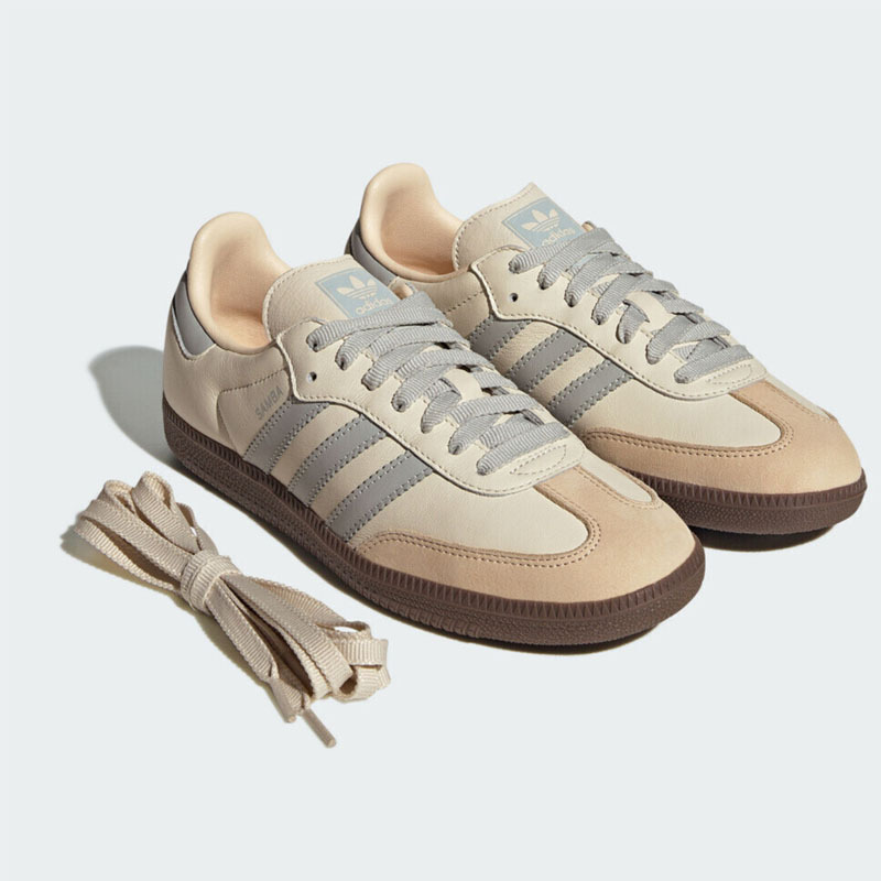 （連線代購商品）女鞋 ADIDAS ORIGINALS SAMBA OG 'CREAM GREY' 奶油灰 低筒 休閒鞋【JH7299】