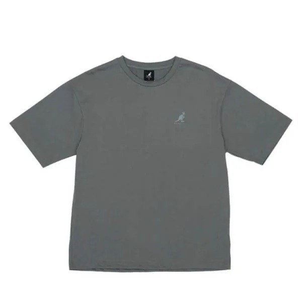 【Kangol】中性涼感T｜涼感透氣 舒適親膚-中灰色