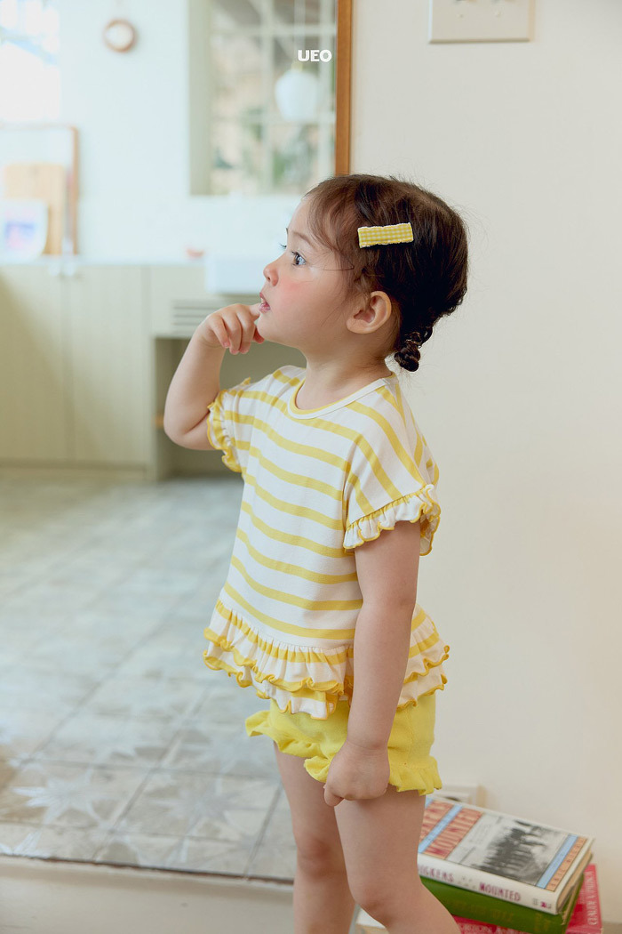 正韓夏UEO 兩色花邊木耳短褲