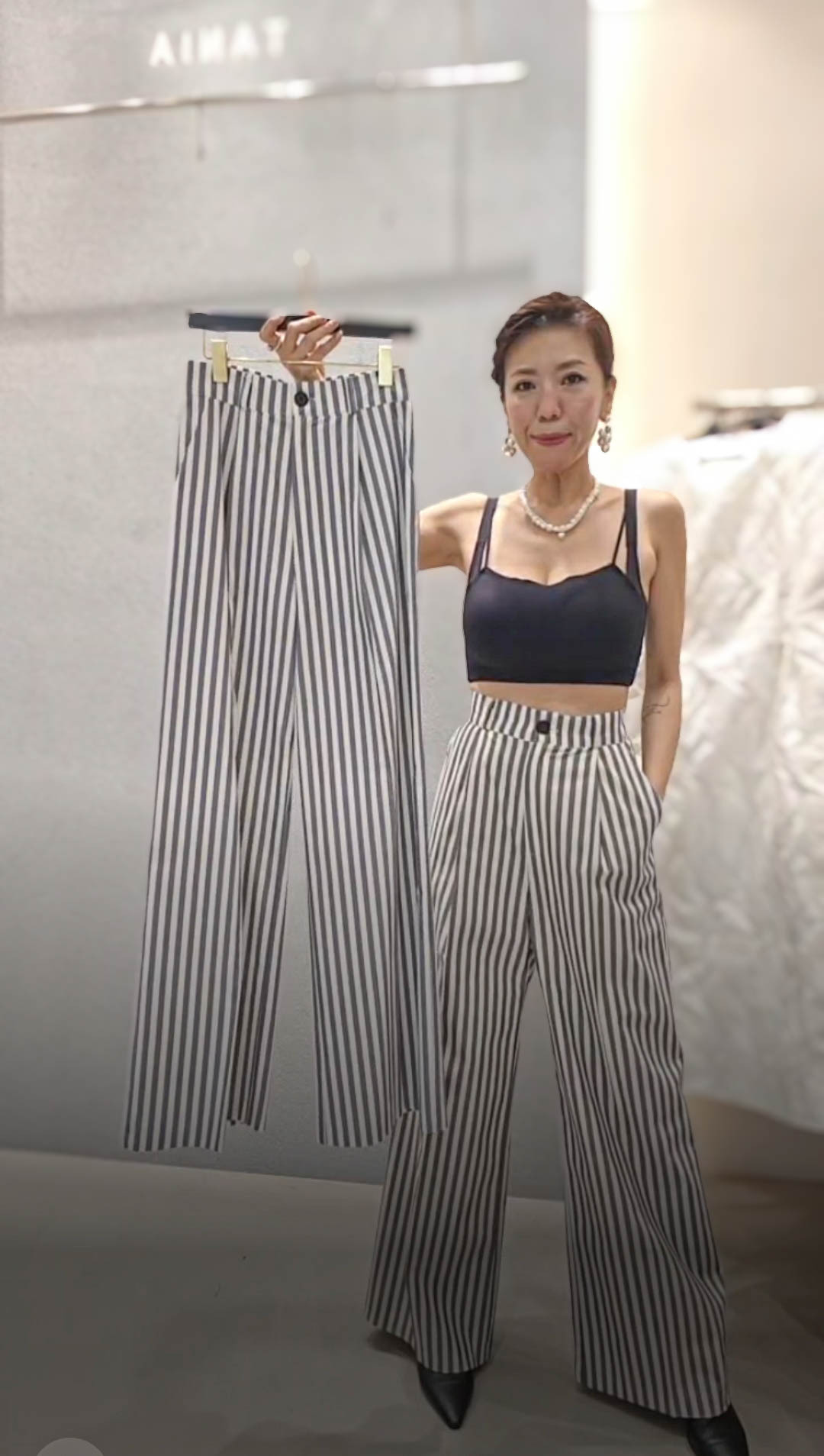 🎈K0297  ▶️條紋長褲 (MM穿S)👉S(W:66cm H:102cm) M(W:cm H:cm) L:109cm