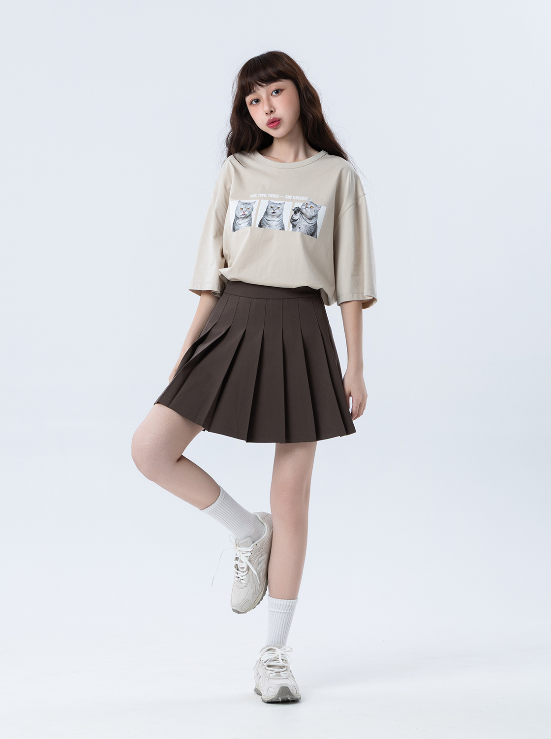 海灘貓咪短袖上衣