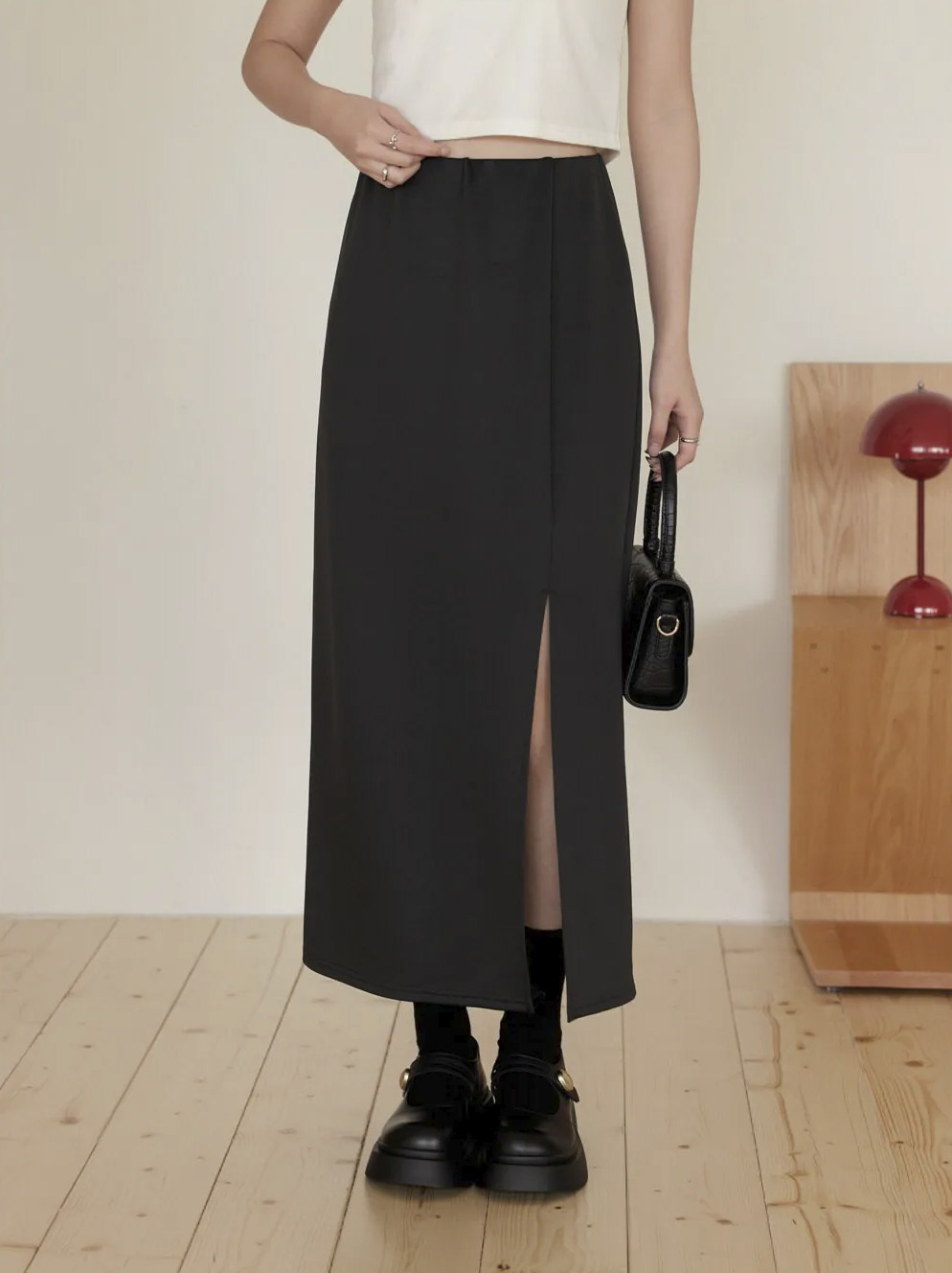 自訂 萬能顯瘦開叉裙