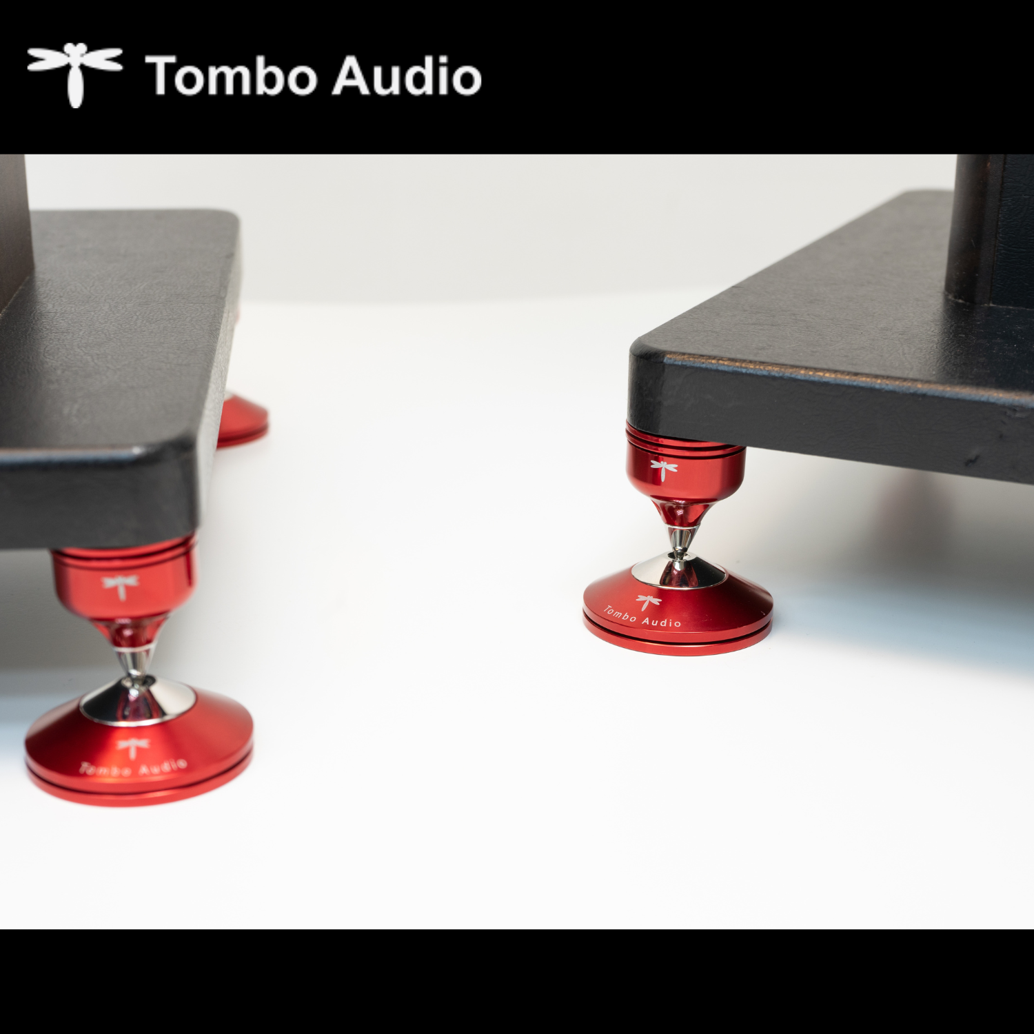Tombo Audio Magic Spike 05 MS-5 Ruby Red Set on speaker stand