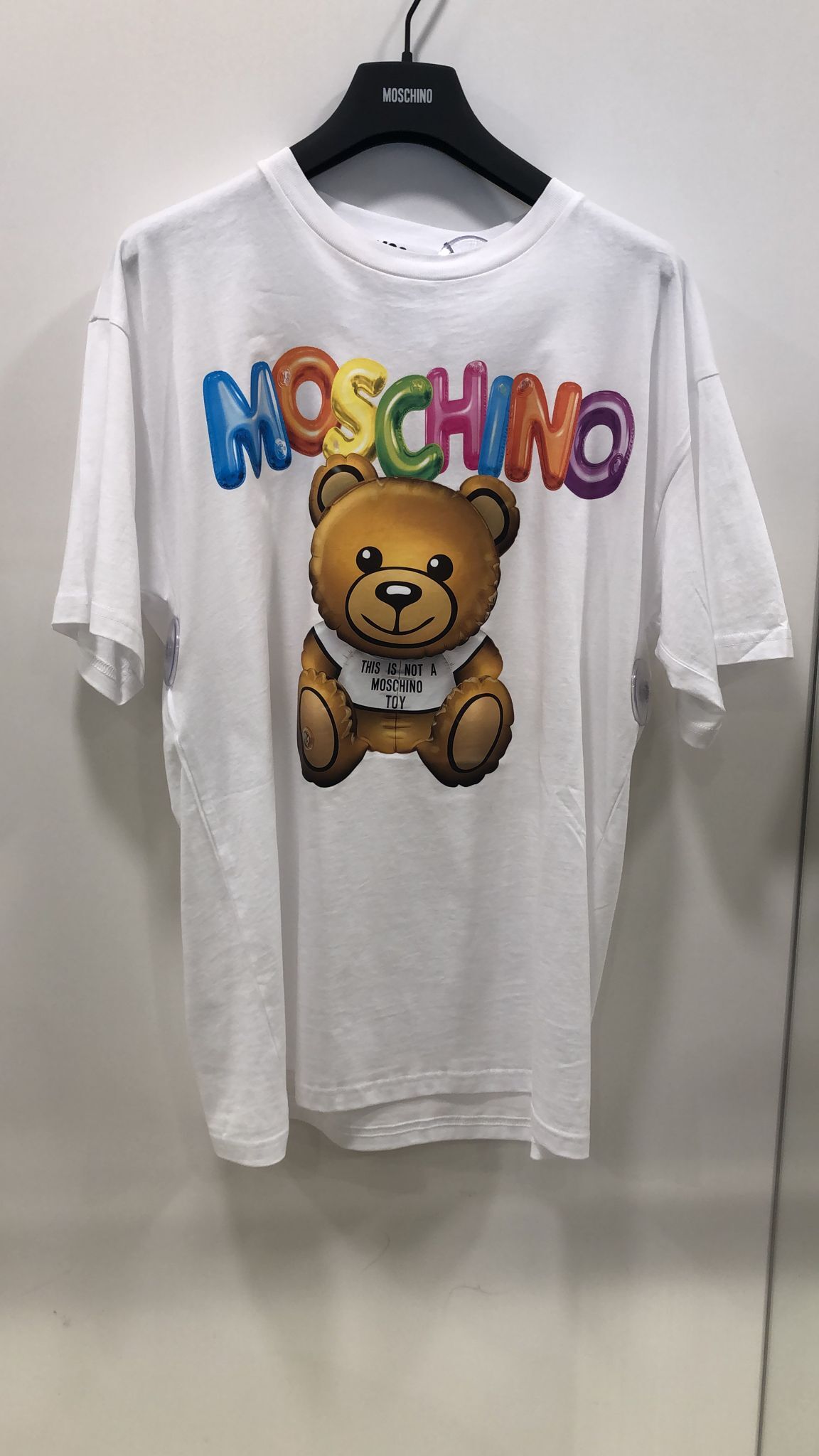LYS01541 Moschino 男女同款彩色字母熊熊Tee 白色