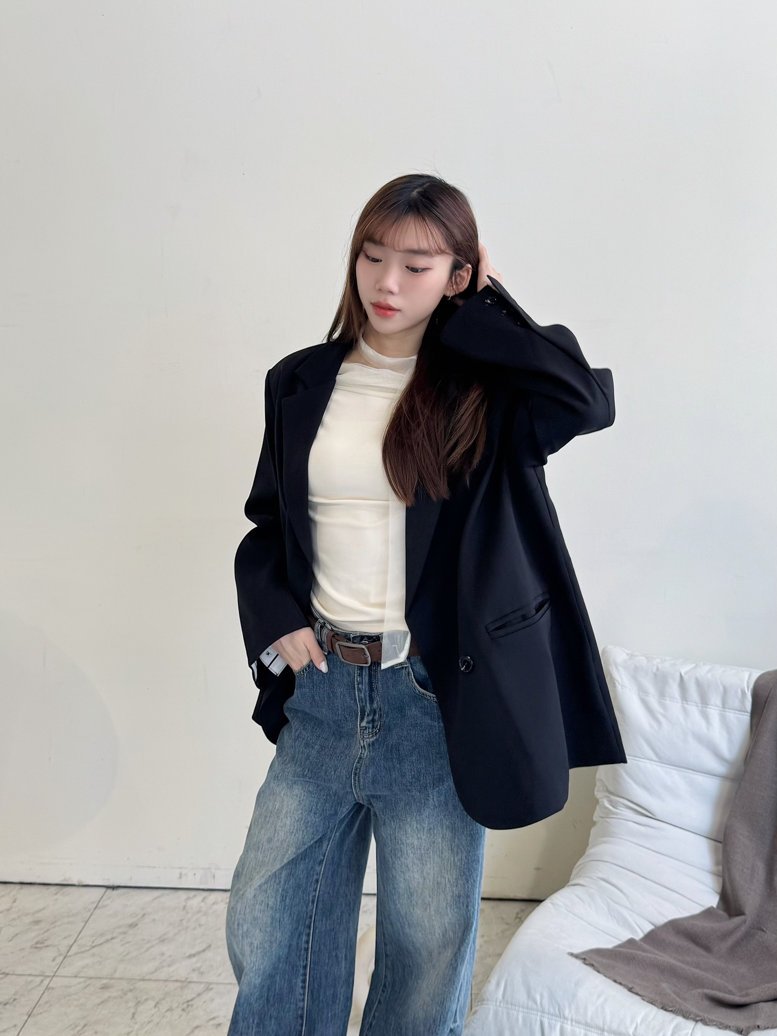 單色西裝外套-0605