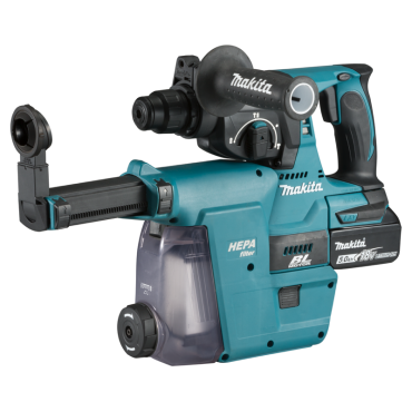 "MAKITA" 牧田牌充電式電錘24mm (3模式) (無碳刷) (鋰18V) (6.0Ah電池X2)-[DHR242RGJ]