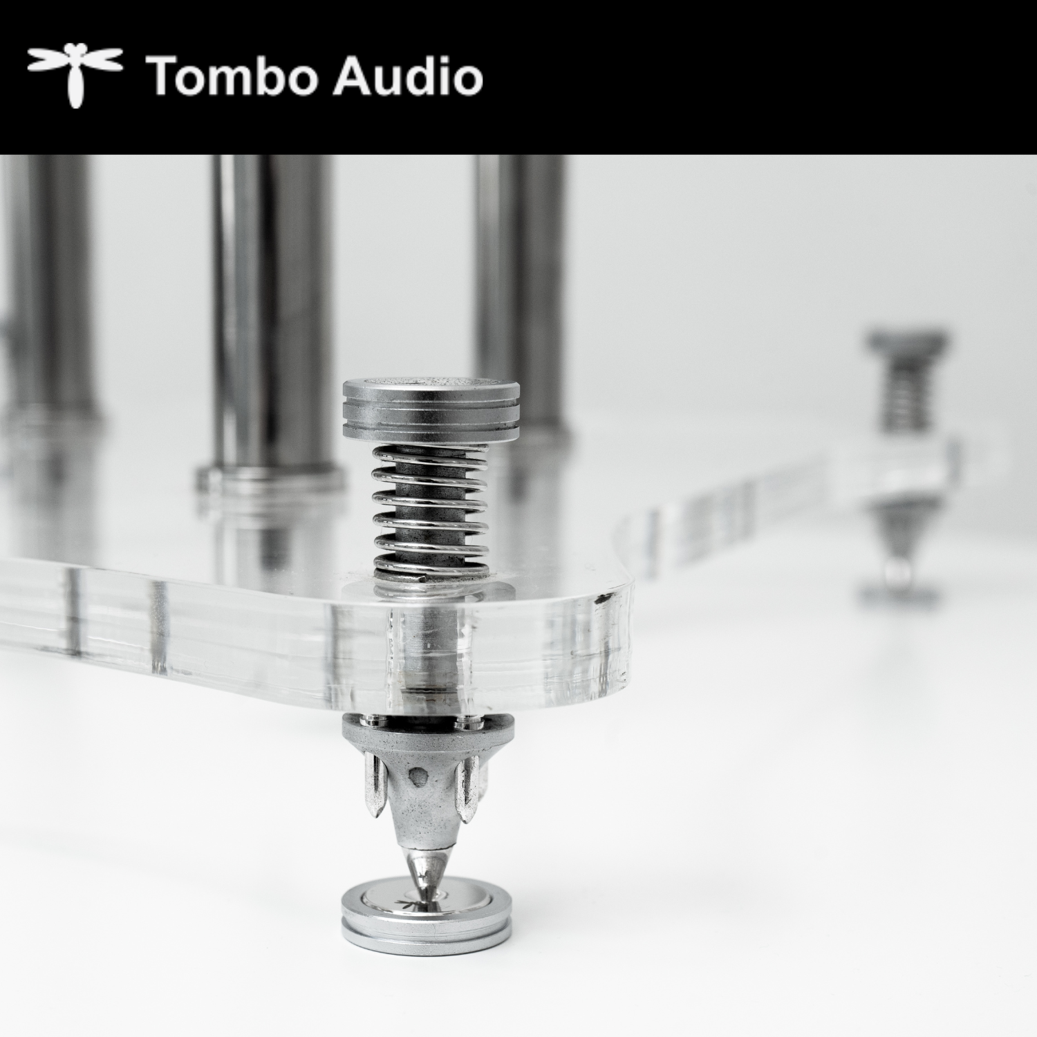 Tombo Audio Magic Spike 04 MS-4 Silver on speaker stand