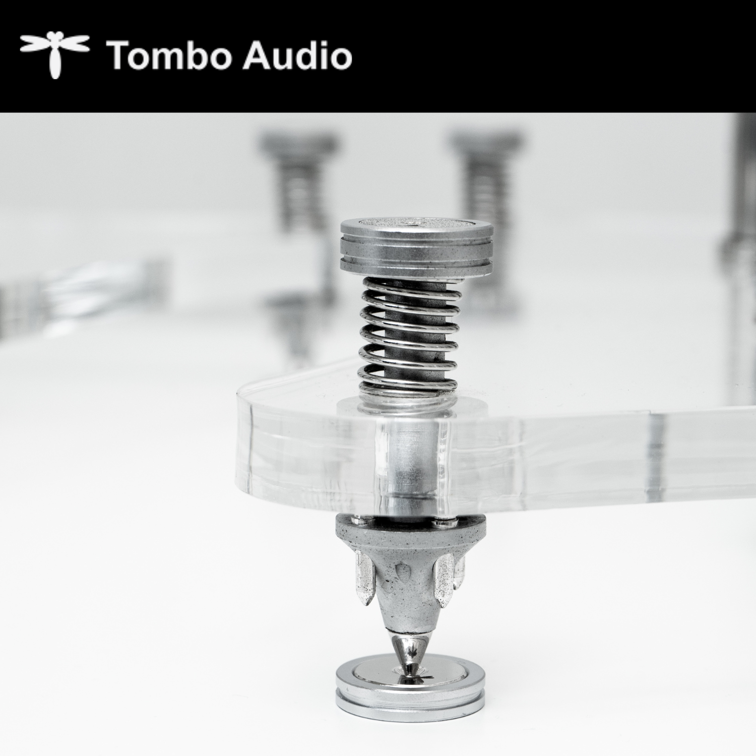 Tombo Audio Magic Spike 04 MS-4 Silver on speaker stand closeup