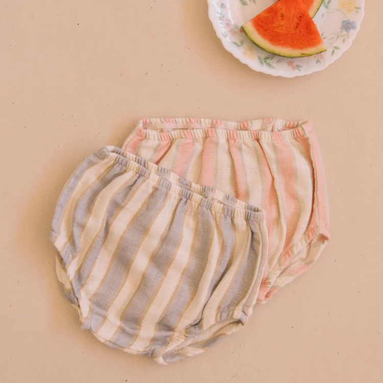 STUDIO BOHEME 藍金條紋燈籠褲 BLOOMERS AMI - RAYURES BLEU GOLD