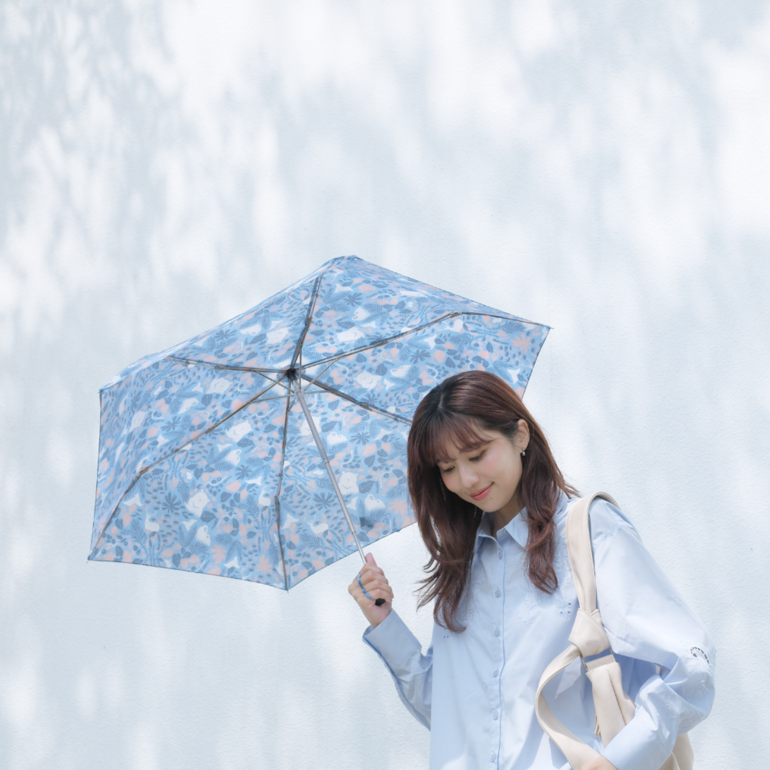 鈦輕超輕量自動傘/印花樂 x OMBRA/山林朋友/暗藍