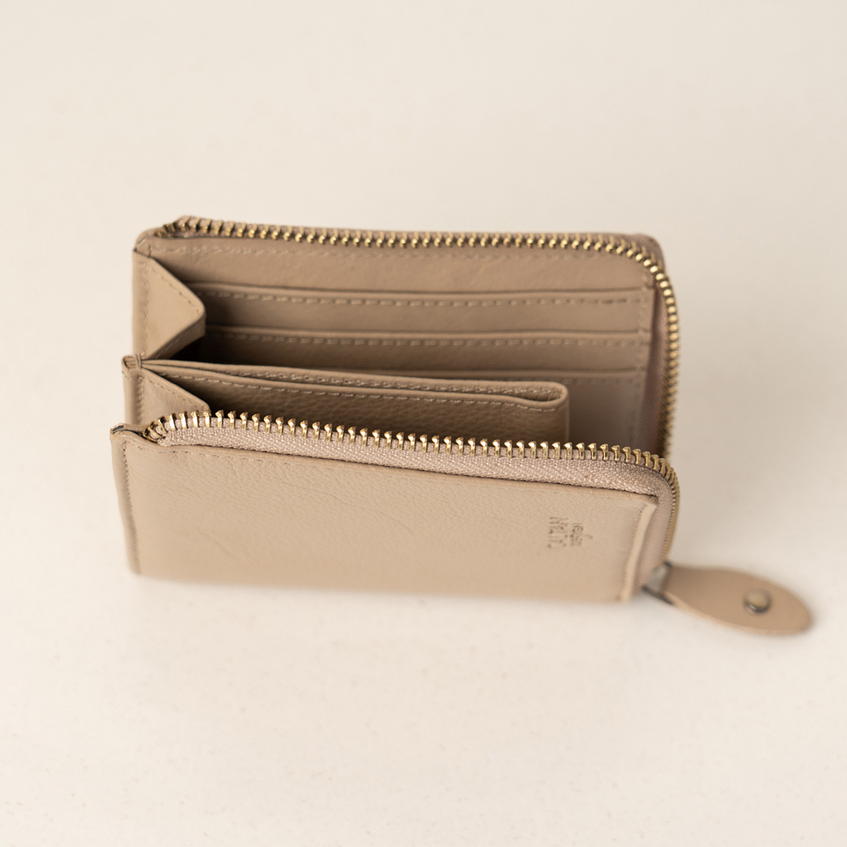 美式俐落拉鍊式多功用零錢包-三色(1985)