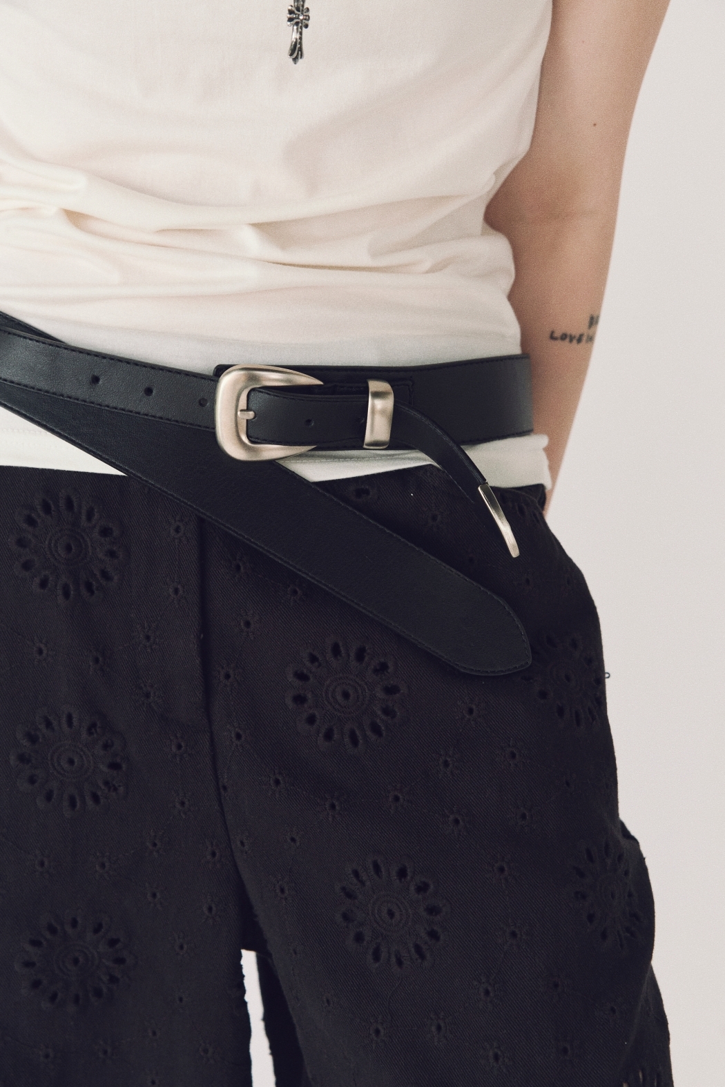 寬窄雙層感腰帶-黑