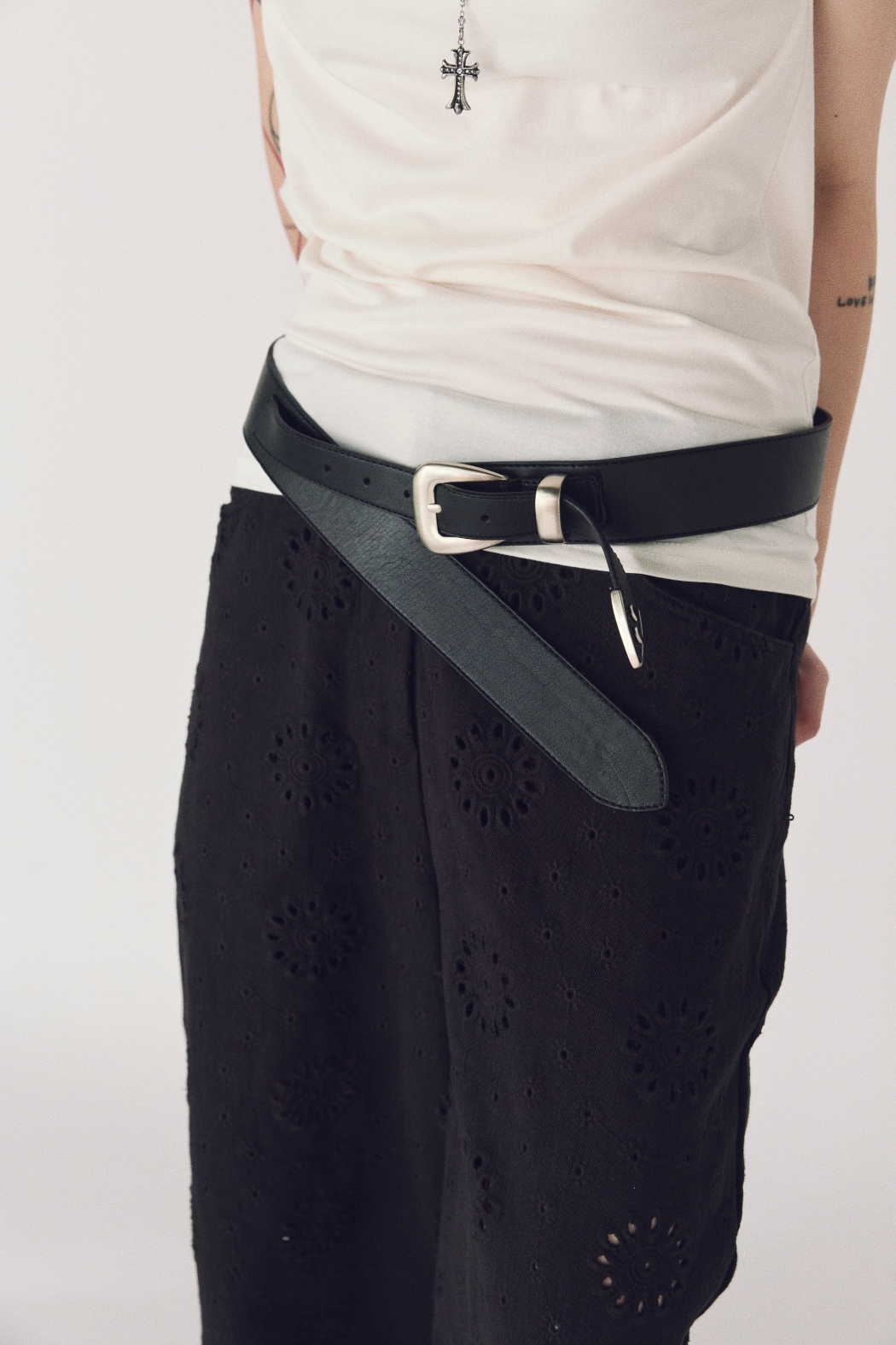 寬窄雙層感腰帶-黑