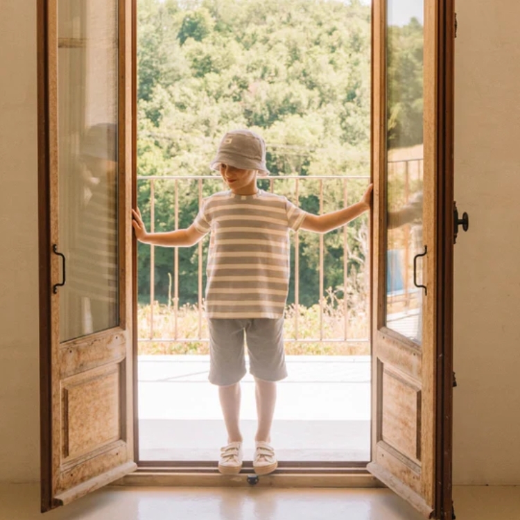 STUDIO BOHEME 藍金條紋短袖T恤 TSHIRT ESSENTIAL JERSEY - RAYURES BLEU GOLD