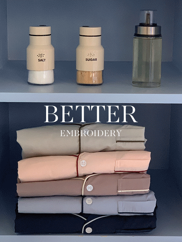 [6,000件熱銷] Juuneedu｜[短袖睡衣] Better Embroidery Pajama [5 colors]（☁️關鍵字J168)