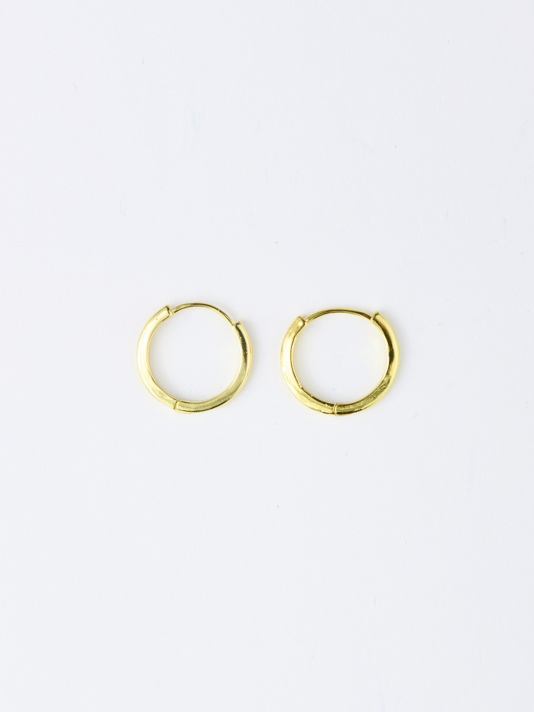 925純銀簡約素圈耳環