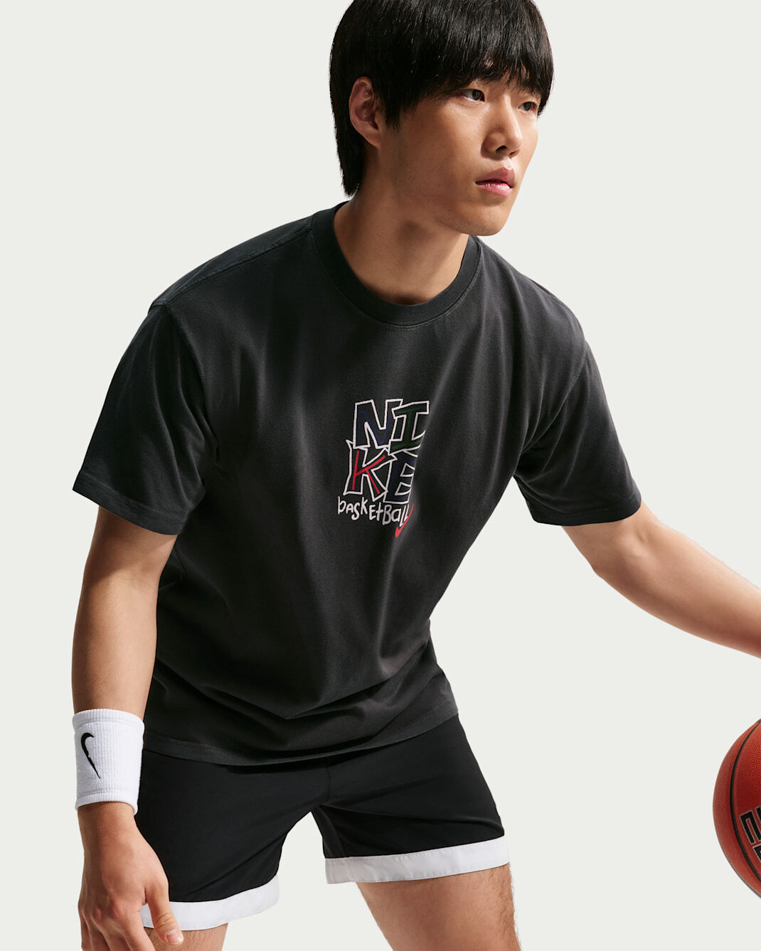 男款 NIKE DRI-FIT BASKETBALL TEE 白色 黑色 寬鬆 印花 籃球 純棉 休閒 運動 短袖 短T【IM5043】NKTF