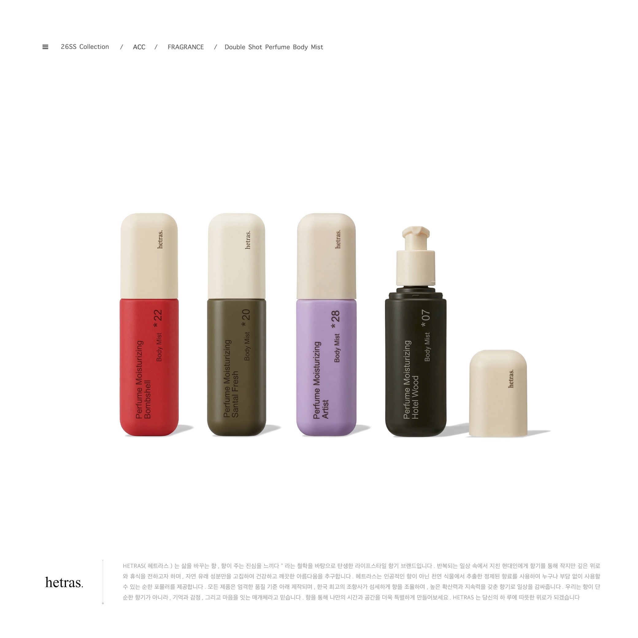 [ 預約販売 ] HETRAS. Double Shot Perfume Body Mist