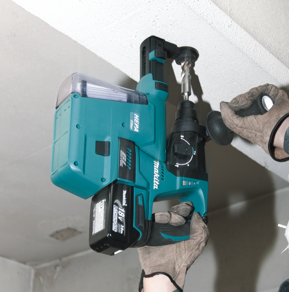 "MAKITA" 牧田牌充電式電錘24mm (3模式) (無碳刷) (鋰18V) (6.0Ah電池X2)-[DHR242RGJ]