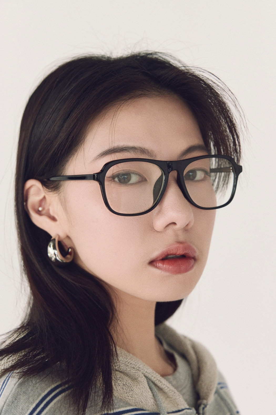 細邊飛行框眼鏡-黑