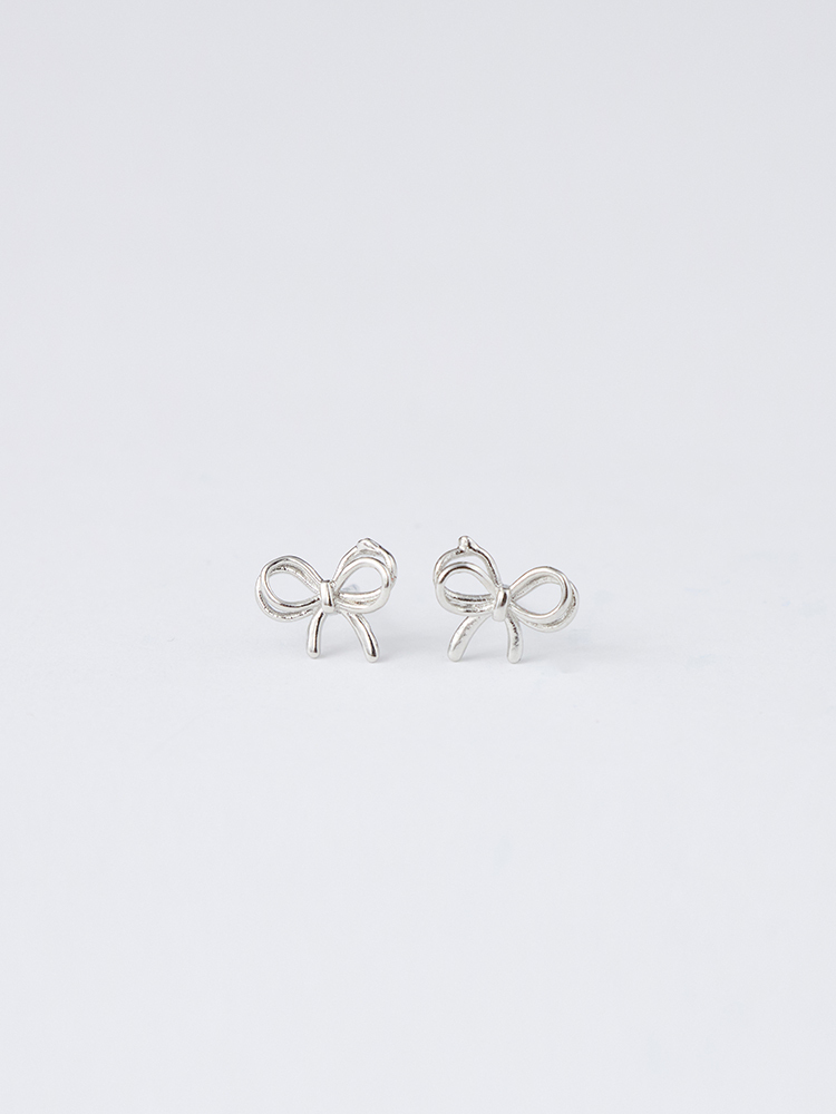 簡約蝴蝶結耳針耳環