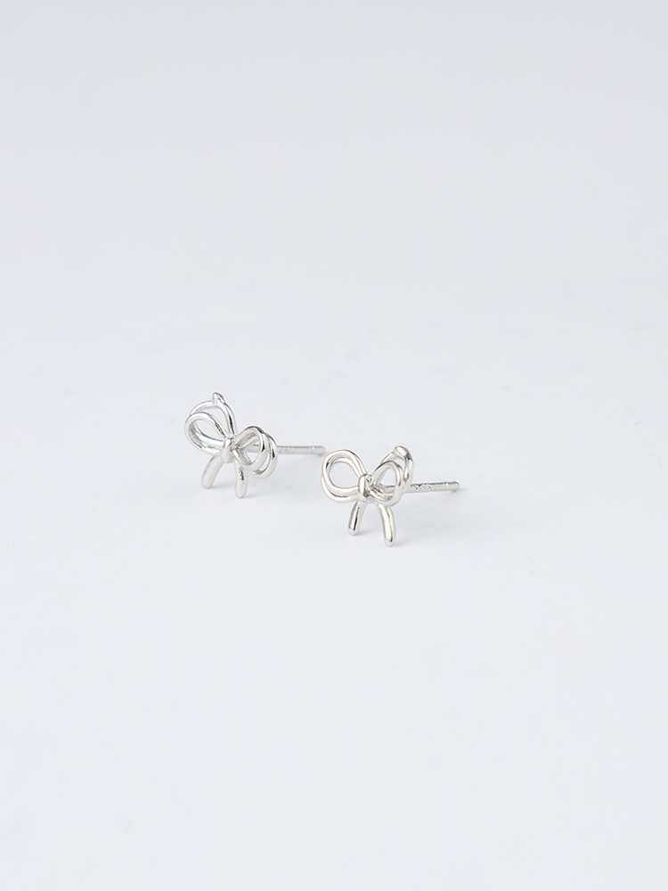簡約蝴蝶結耳針耳環