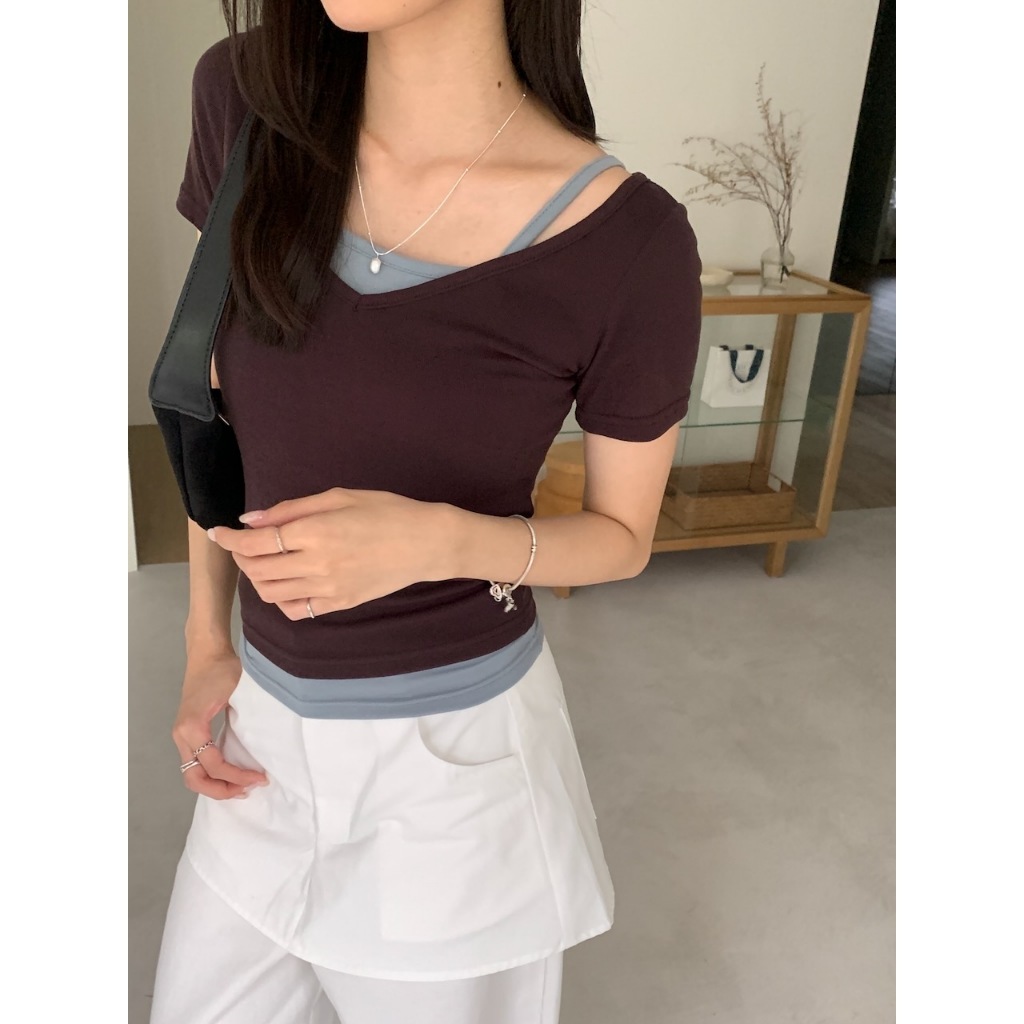 A07 正韓🇰🇷為你點綴日常 疊穿上衣套裝 #9920