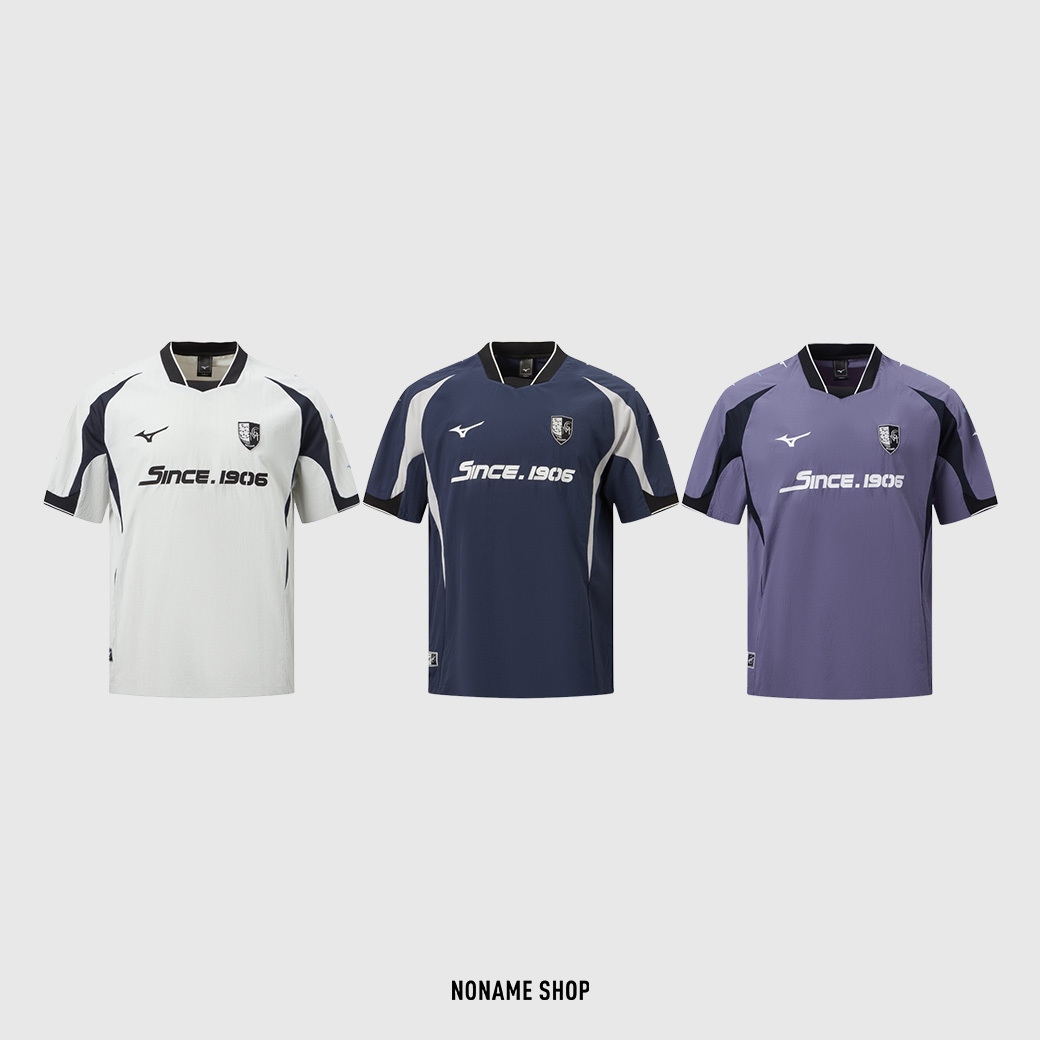 MIZUNO 美津濃 LOGO 復古 V領 足球衣 短袖 三色 (男/女款)