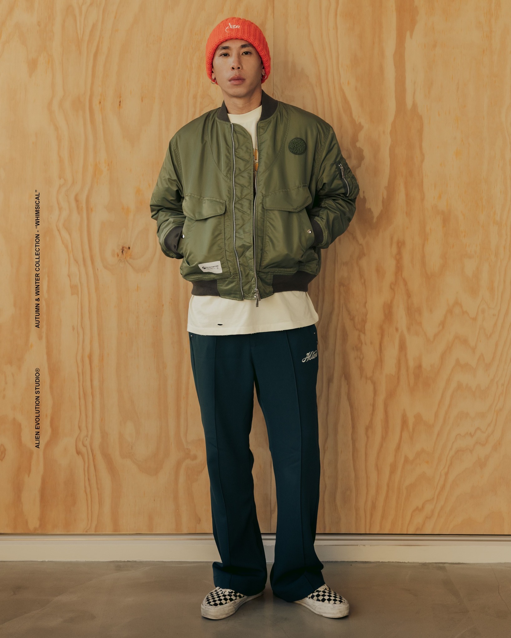 【車庫服飾】AES COLOR BLOCKED BOMBER JKT