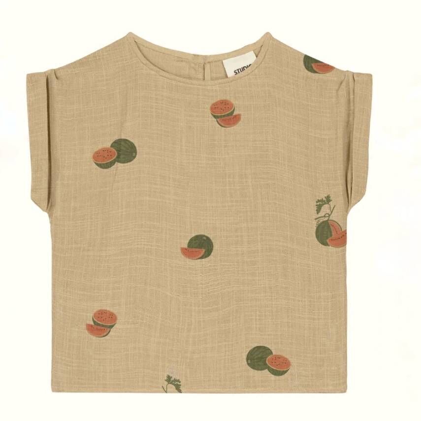 STUDIO BOHEME 反折袖西瓜上衣 BLOUSE PRASLIN - STARFISH PASTEQUE