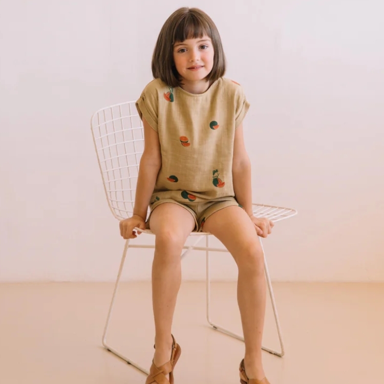 STUDIO BOHEME 反折袖西瓜上衣 BLOUSE PRASLIN - STARFISH PASTEQUE